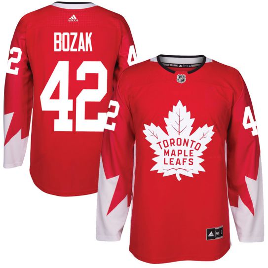 2017 NHL Toronto Maple Leafs Men #42 Tyler Bozak red jersey